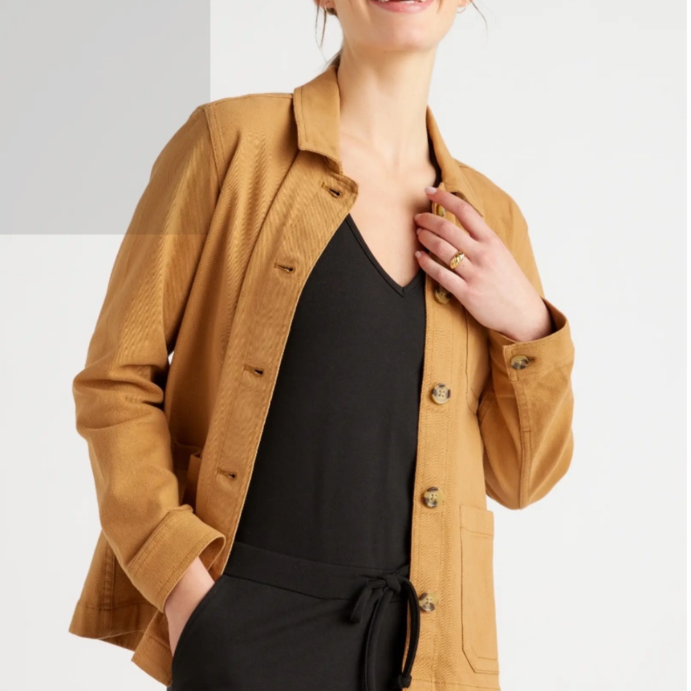 QUINCE Organic Comfort Stretch Chore Jacket — Size L — New Without Tags